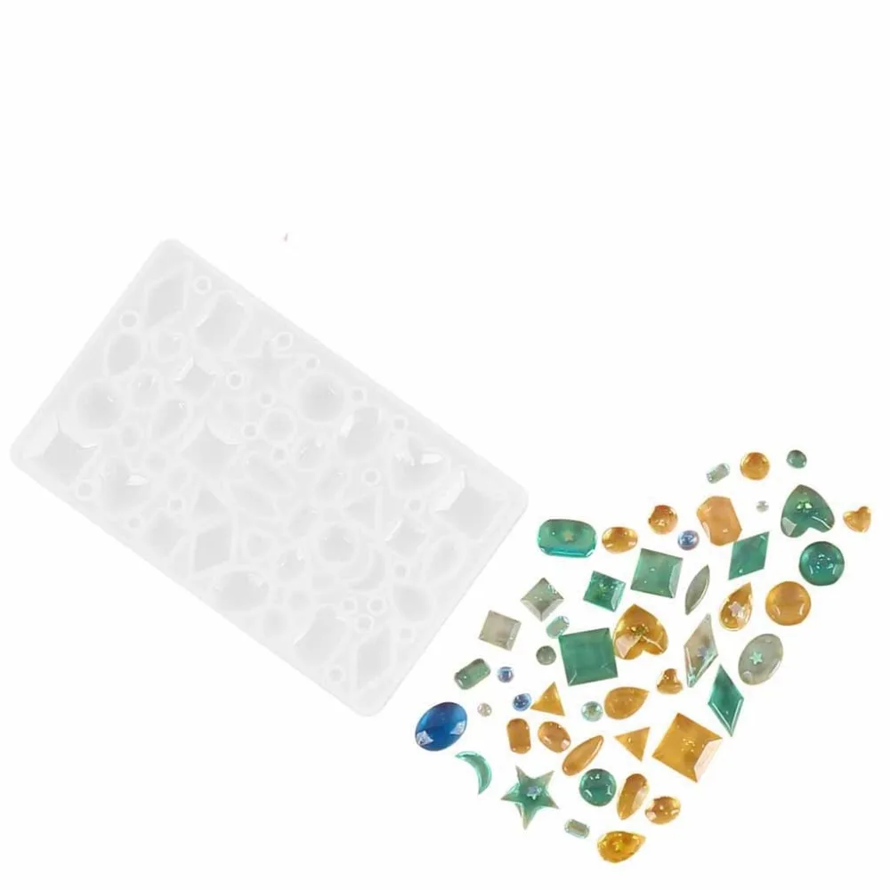 127pcs pendant jewelry mirror glue mold handmade crystal glue mold set DIY crystal glue jewelry mold 20D31 (10)