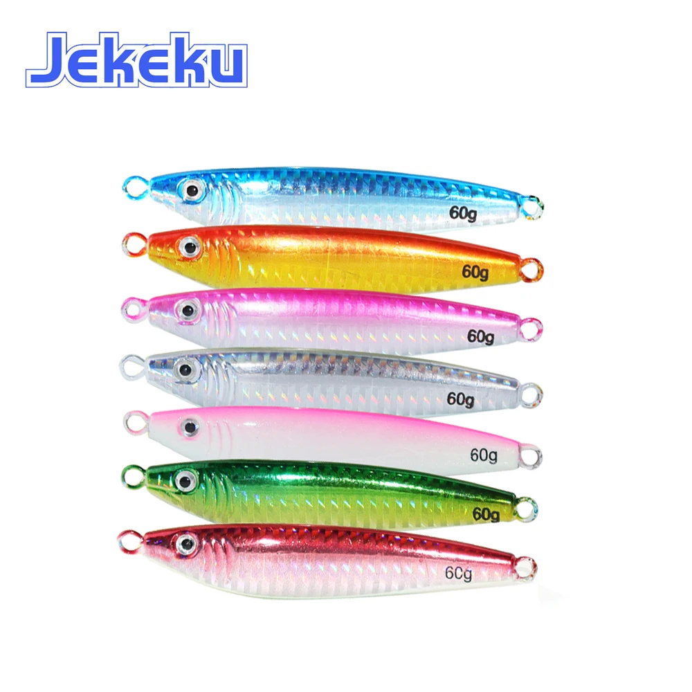 JEKEKU приманка для джиггинга 60 г 80 120 150 металлическая рыболовная соленой воды яркая