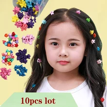 10 шт. зажим для девочек, заколки для волос, милый детский захват, маленькая заколка для волос, 4 когтя, пластиковые заколки для волос, яркие цвета, женские аксессуары