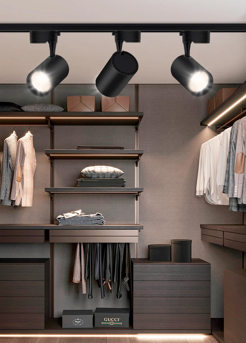 Set Ceiling Led Track Light Spotlights COB Track Lighting Wall Rail Spot Lights System 20/30/40W Clothing Shop Home Lamp 220V Set Ceiling Led Track Light Spotlights COB Track Lighting Wall Rail Spot Lights System 20/30/40W Clothing Shop Home Lamp 220V