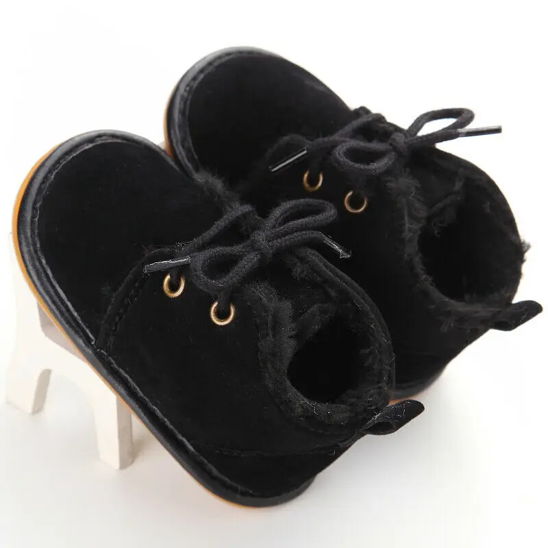 Baby Girl Boy Warm Boots New Arrival Leopard Pattern Shoes Cotton First Walkers Newborn Non-slip Soft Shoes Bandage Baby Boots - Цвет: As photo shows