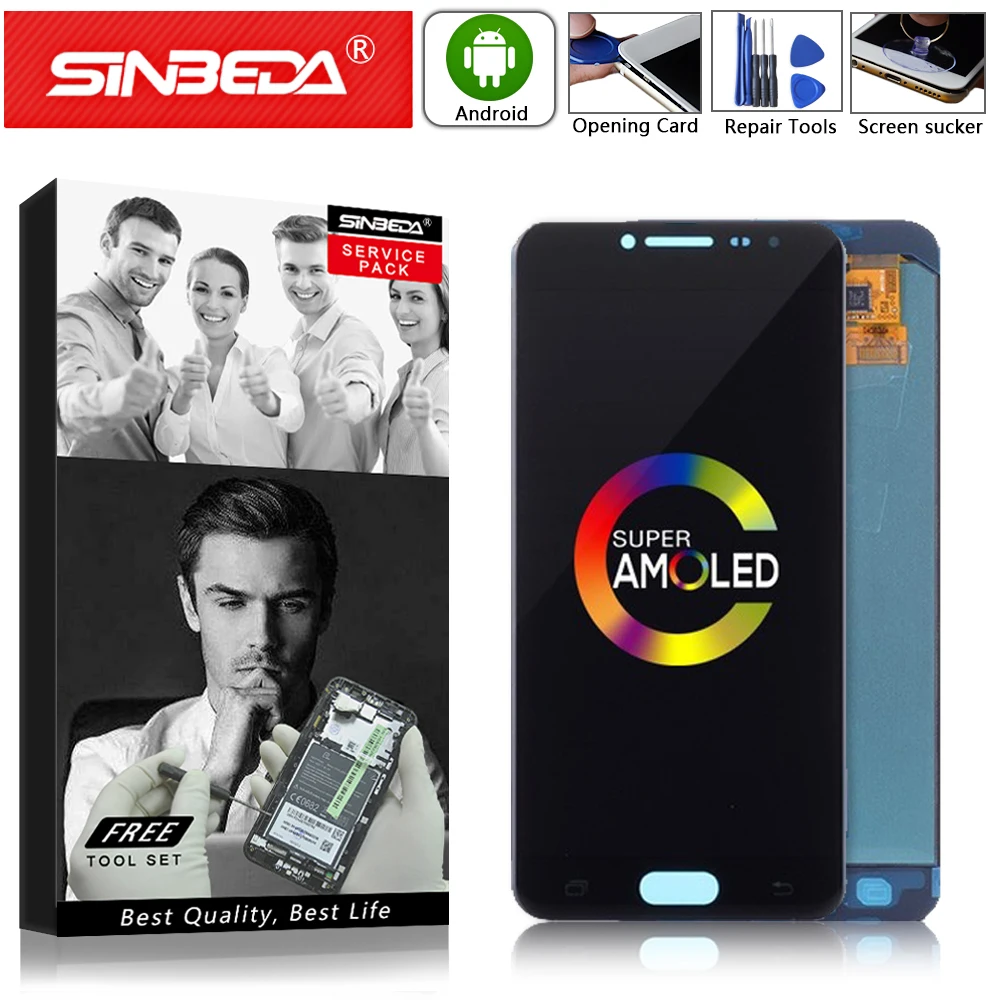 AMOLED экран 5 2 дюйма для samsung Galaxy C5 C5000 ЖК-дисплей дигитайзер сенсорный сменный SM-C5000 |