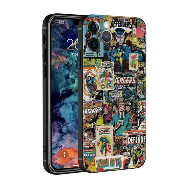 Phone Case For Apple iPhone 11 13 12 Pro Max 13 12 Mini XS max XR X 8 7 6s 6 Plus 7 8 6S 6 Fundas Retro Marvel Comic B02
