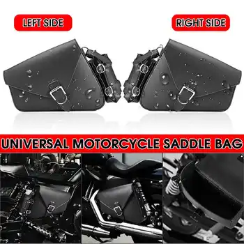 

Universal Motorcycle Saddlebag PU Leather Side Tool Luggage Saddlebag Pouch For Honda/Yamaha/Suzuki