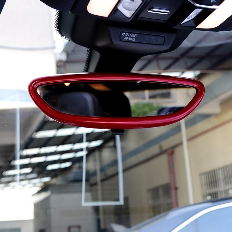Карбоновое волокно стиль зеркало заднего вида рамка декоративная накладка для Porsche Macan-17 интерьер модифицированный стиль