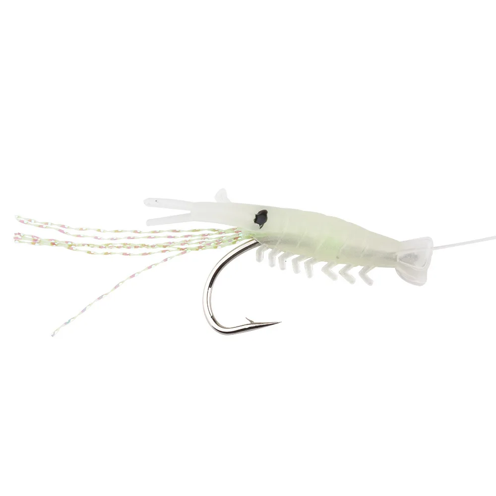 

0041-HJ-SO-043. 5pc/pack. Fish skin hook, soft shrimp style hook, fish hook, fishing gear, fishing hook