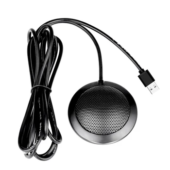 

Home Business 360 Degree Computer Omnidirectional Cable Pickup Microphone USB Video Zinc Alloy Conference Audio Gaming Desktop