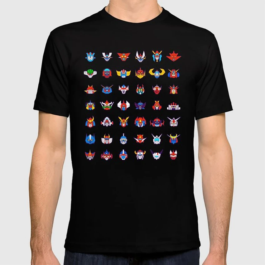 071b 70s Robots Color T Shirt Robots Manga Anime Heads List