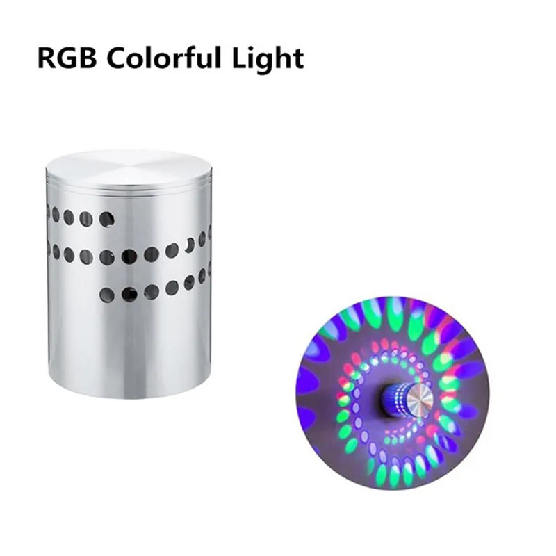 RGB спиральное отверстие светодиодный настенный световой эффект настенный светильник с пультом дистанционного управления красочные Wandlamp для вечерние бар лобби ктв украшение дома - Цвет абажура: G