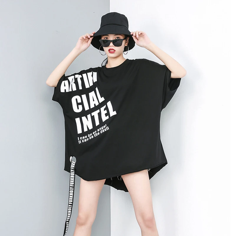 Женская одежда LANMREM пуловер с принтом футболка коротким рукавом и круглым