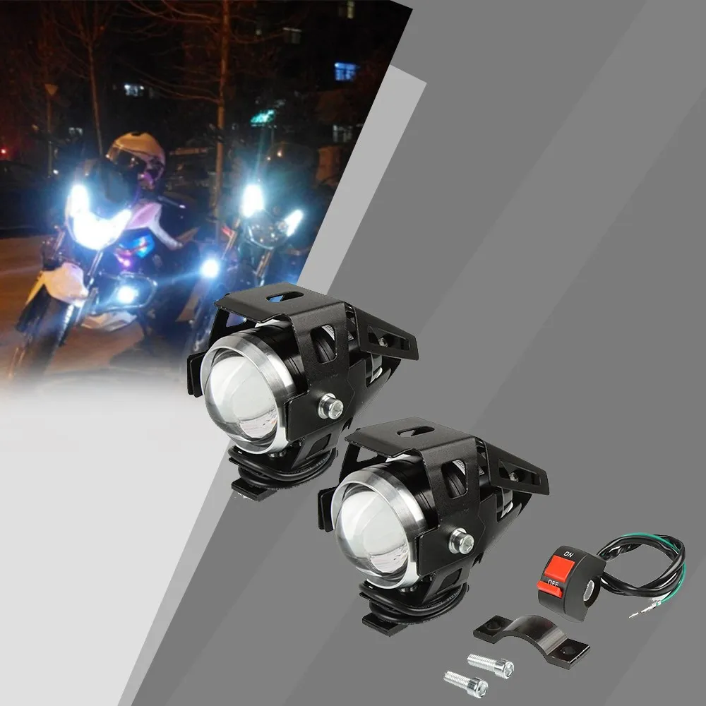 Мотоциклетная металлическая фара Moto 12 В дальнего света передняя противотуманные