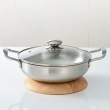 Кастрюля для супа из нержавеющей стали, утепленный горшок, домашний горшок, сухая кастрюля, сковорода, маленький горячий горшок, мини-лапша кастрюля для кухни