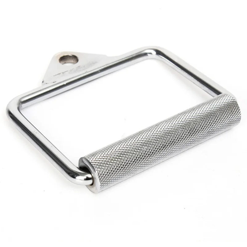 Gym Single Stirrup Crossover Bar Cable Attachment Home Gym Workout Handle Silver