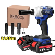 Llave de impacto eléctrica de 21V, destornillador sin escobillas, batería de iones de litio de 6000mAh, herramientas eléctricas de instalación