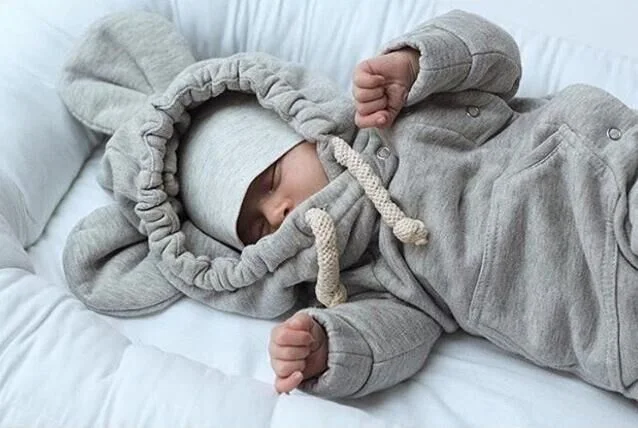 Imcute/милый комбинезон с объемными ушками для маленьких мальчиков и девочек; комбинезон с длинными рукавами; Верхняя одежда для детей