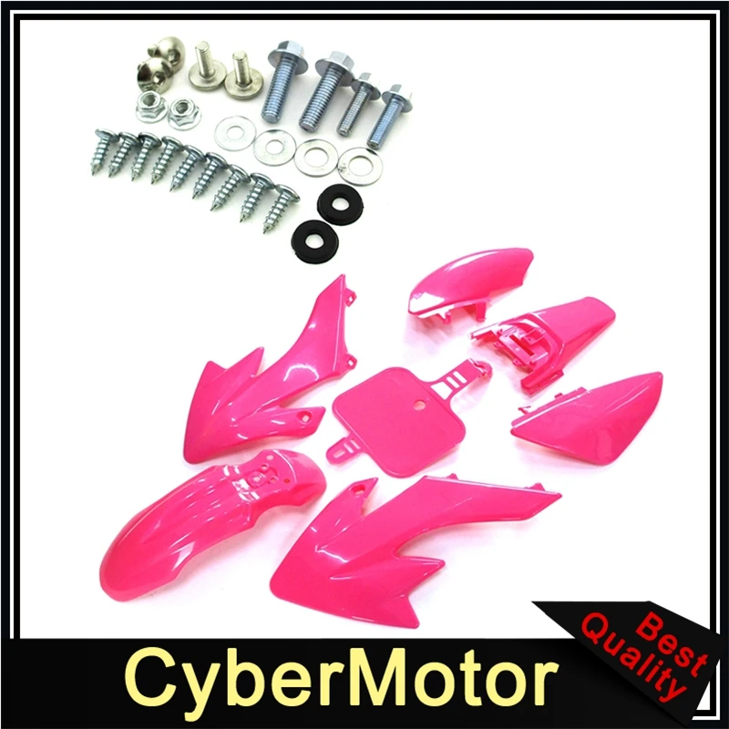Plastic Fairing Fender Body Kits Screws For Honda XR50 CRF50 Dirt Bike Chinese 50cc 70cc 90cc 110cc 125cc 150cc 160cc SSR GPX - Цвет: Pink
