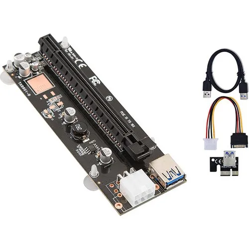 S Link Sl Ex116 PCI E 1X To 16X Sata 6Pin Bitcoin Graphics Card Riser