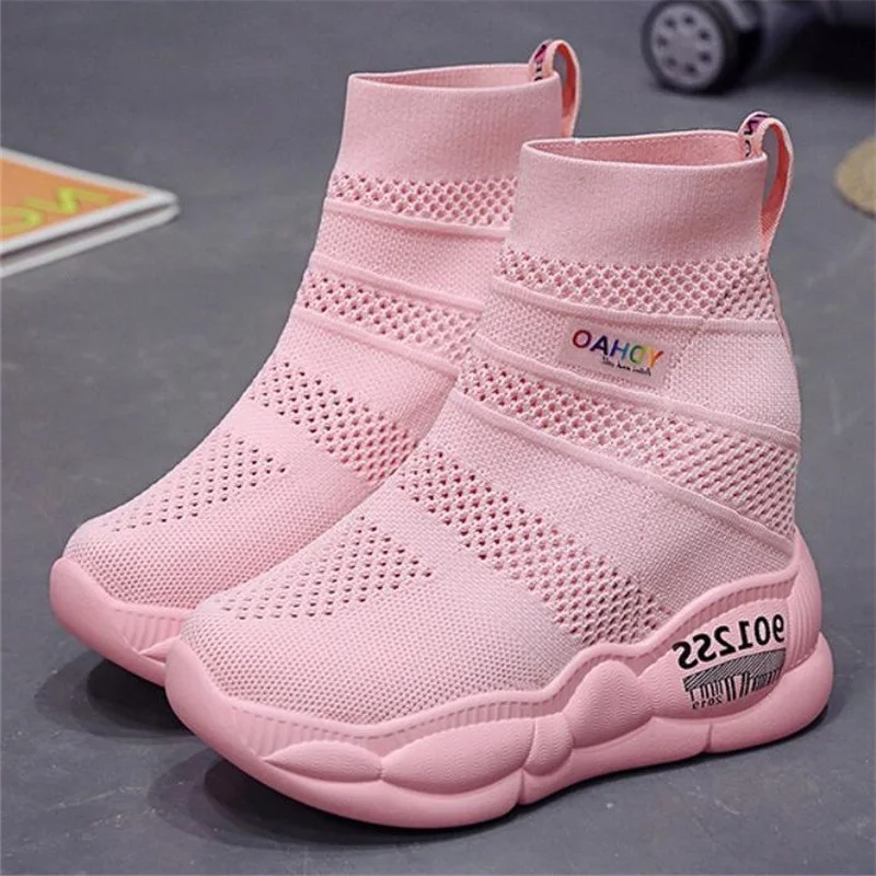 

Newest Women Ankle Boots Platforms Shoes Woman High Heels Inside Height Increasing Mesh surface Boots Socks boot white Sneakers