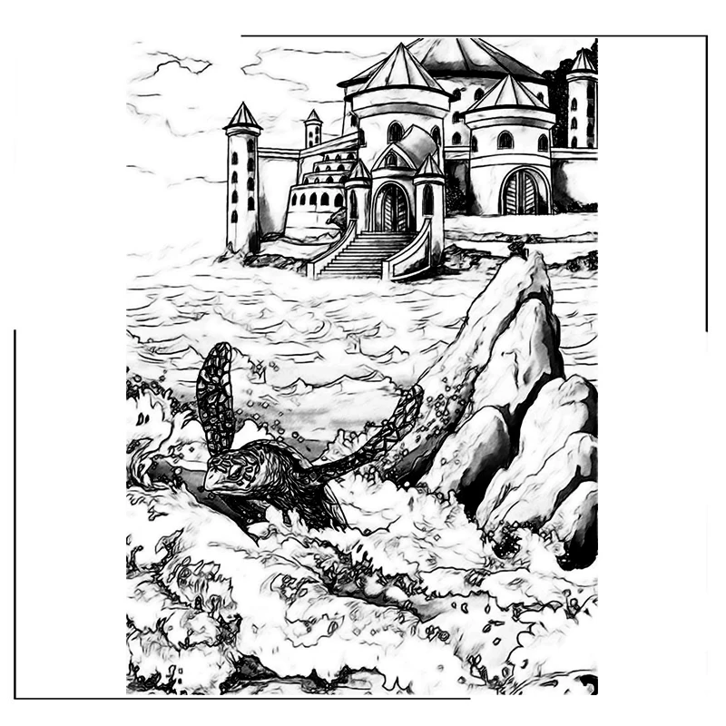 

Sea and Castle Clear Stamps Scrapbooking Crafts Decorate Photo Album Embossing Cards Making Clear Stamps New