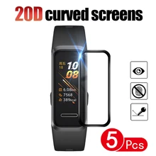 20D Volledige Dekking Screen Protector Voor Huawei Band B5 / 4 / 4 Pro / 4e / 3e Smart Horloge hydrogel Beschermende Film (Niet Glas