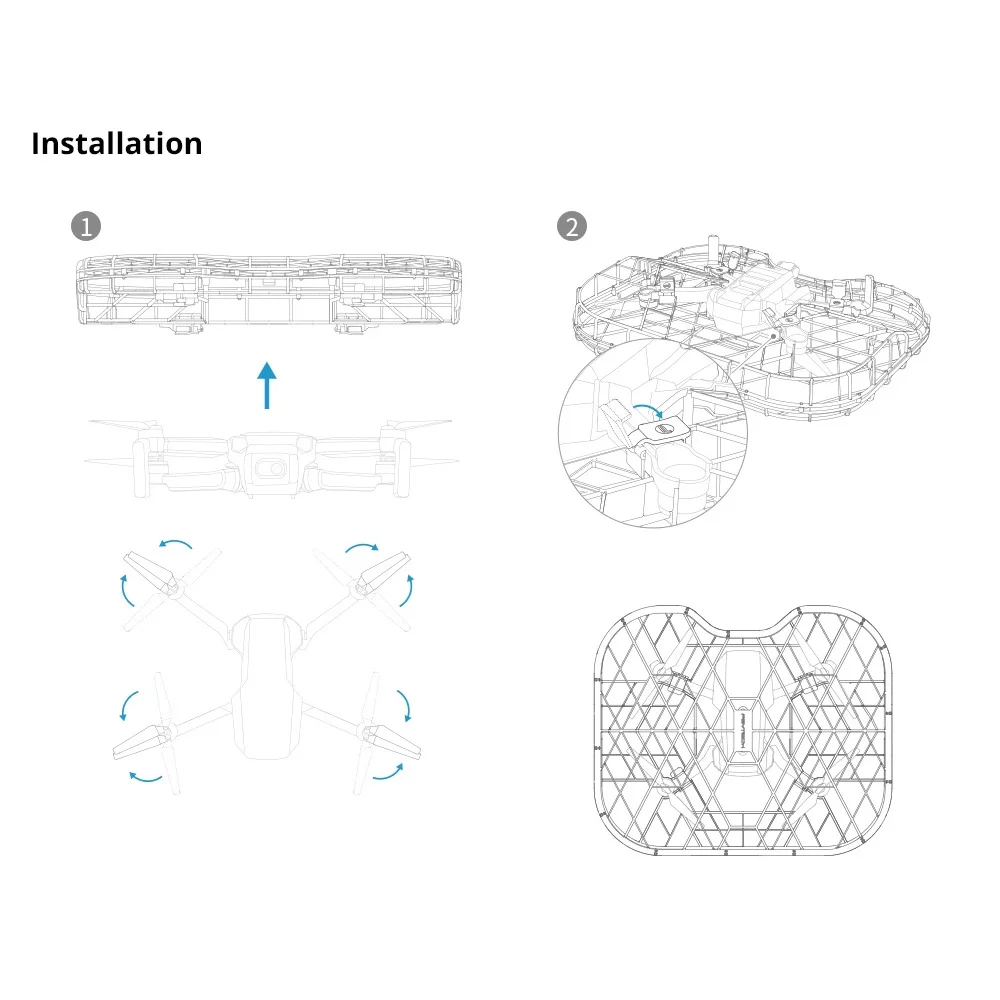 PGYTECH DJI Mavic Mini полностью закрытый защитный каркас протектор Пропеллер Защита для DJI Mavic Mini Drone аксессуары