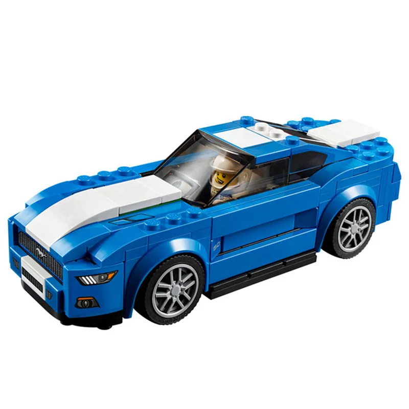 191 шт. Супер гоночный Набор строительных блоков Mustang GT DIY Развивающие детские подарки на день рождения