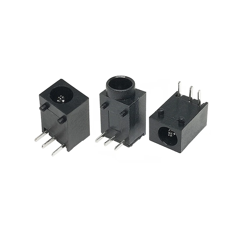 20PCS/LOT 10 Pairs DC003 DC003A 3.5*1.3MM Male Power Plug Jack CONNECTOR MALE Welding Line DC-003A DIP3 DC Socket Female DC-003