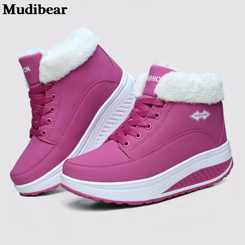Купить mudibear осенне зимняя женская обувь модные теплые ботинки на