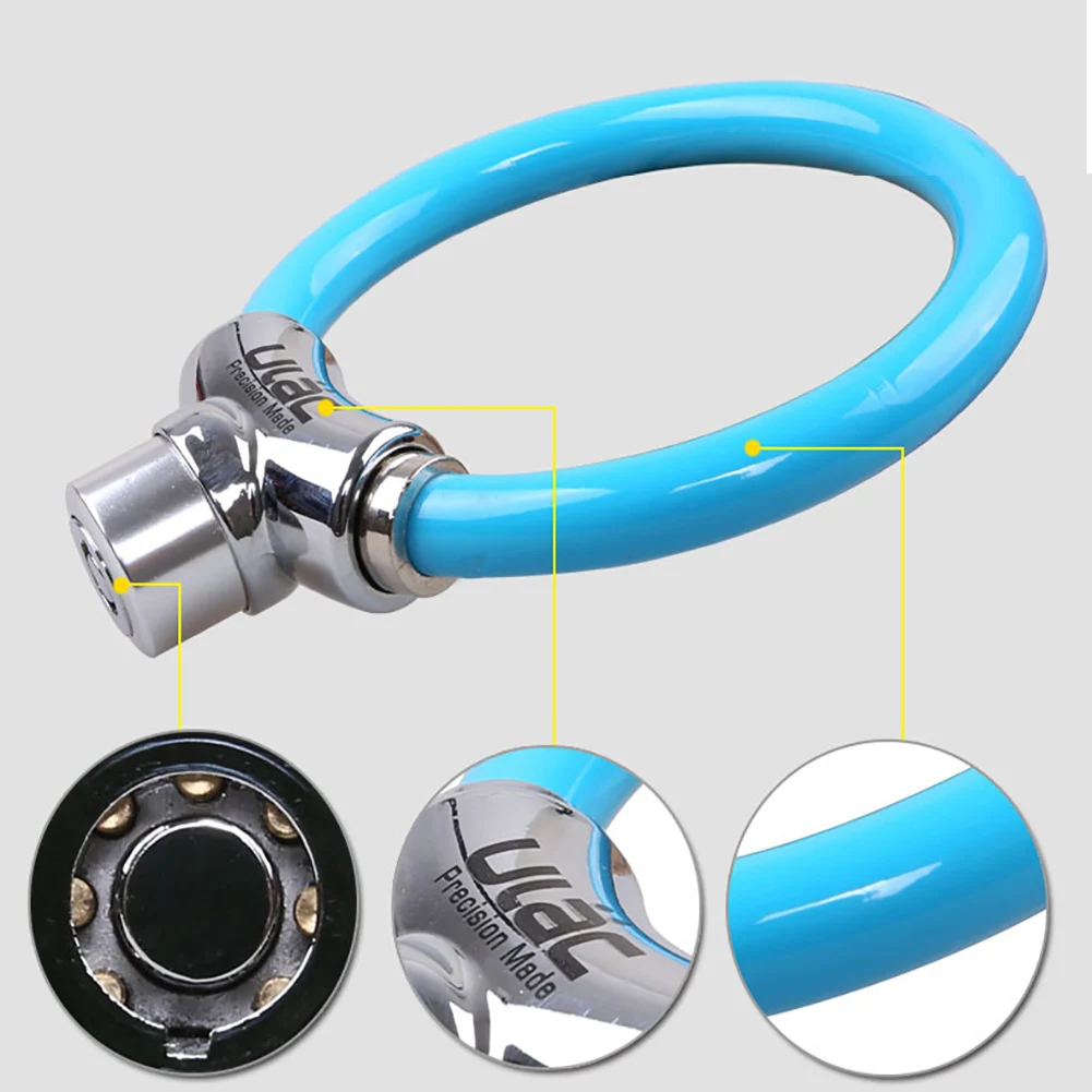 Safety Accessories Motorcycle With 2 Keys Protection Outdoor Universal Portable Bicycle Lock Cycling Mini Ring Anti-theft PVC