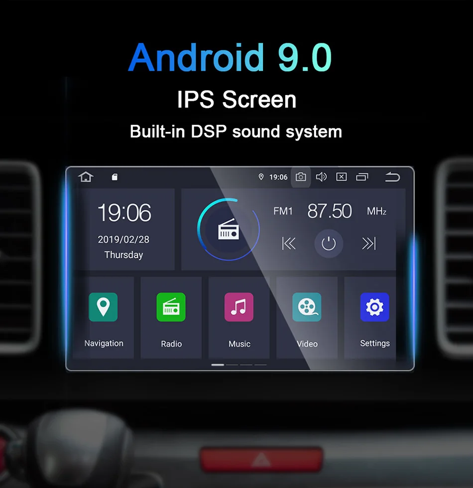 Cheap NaviFly DSP Android 9.0 car multimedia radio player for Dacia/Duster/Logan/Sandero /Lada Xray 2 with GPS navigation stereo 1 Din 4