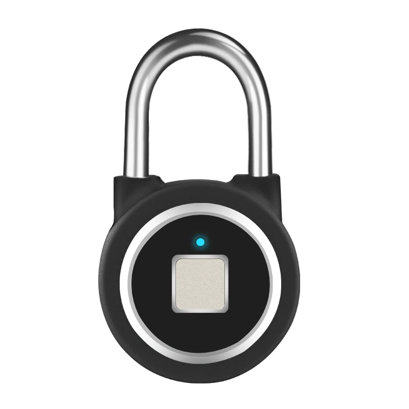 Портативный Bluetooth Smart Keyless Отпечатков пальцев замок водонепроницаемый приложение/отпечатков пальцев разблокировка Противоугонный замок безопасности двери - Цвет: Черный