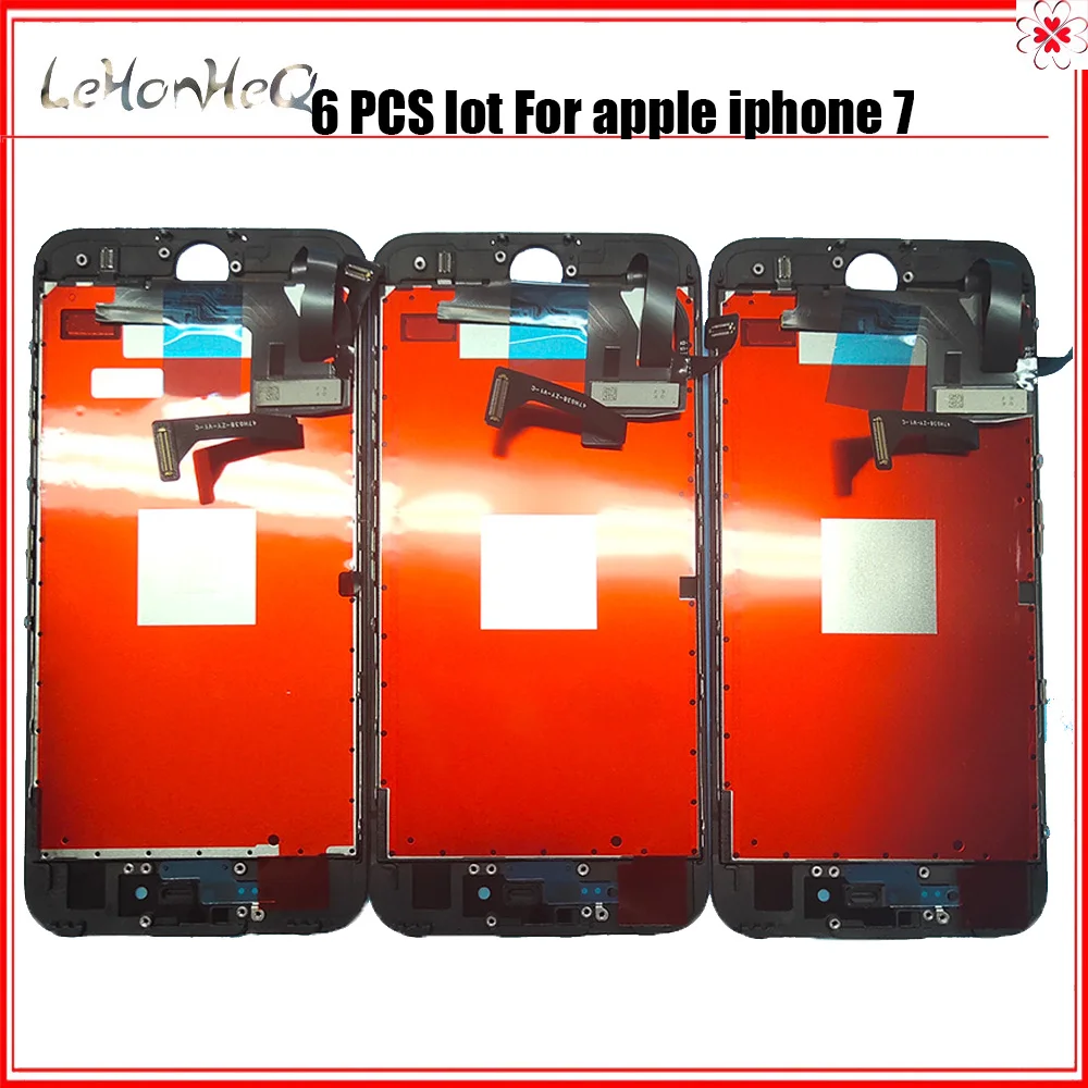 6 шт много lcd для iphone 7 lcd для iphone 7G экран дигитайзер в сборе с дисплеем сенсорный для iphone 7 lcd