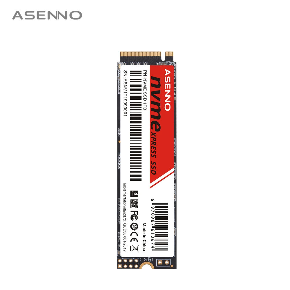 SSD-накопитель Asenno NVME 1 ТБ M2 PCIE 128 ГБ 256 512 SSD 120 240 500 Гб M.2 2280 Внутренний твердотельный