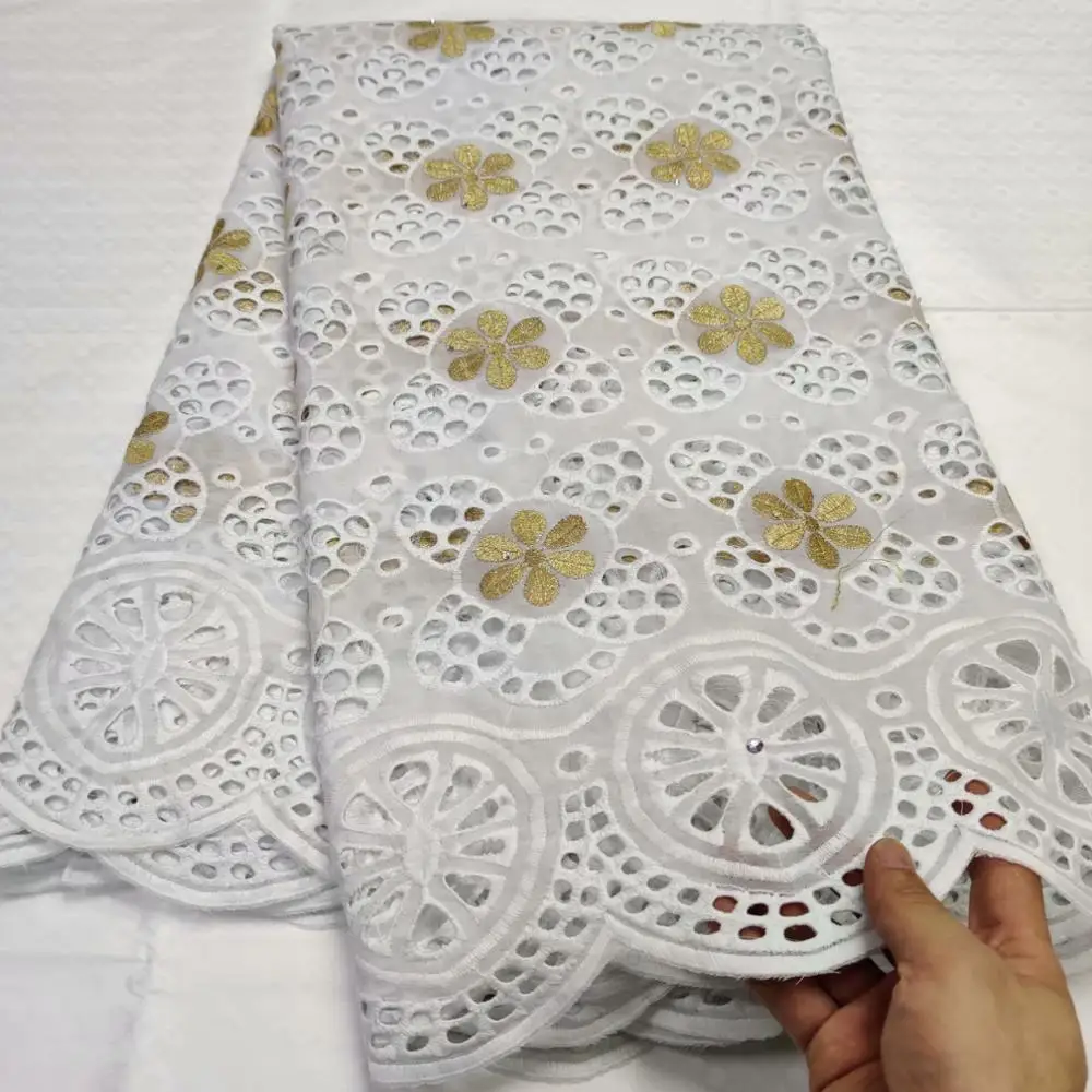 Швейцарская кружевная ткань новейшая швейцарская вуаль кружева в швейцарском африканском сухом кружевном популярном дубайском стиле полые кружева 5 ярдов