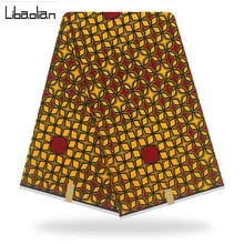 Новинка хлопок оригинальная настоящая парафинированная ткань с Африканским принтом ткань для свадебного платья ткань батик восковая ткань Анкара ткань F909-07