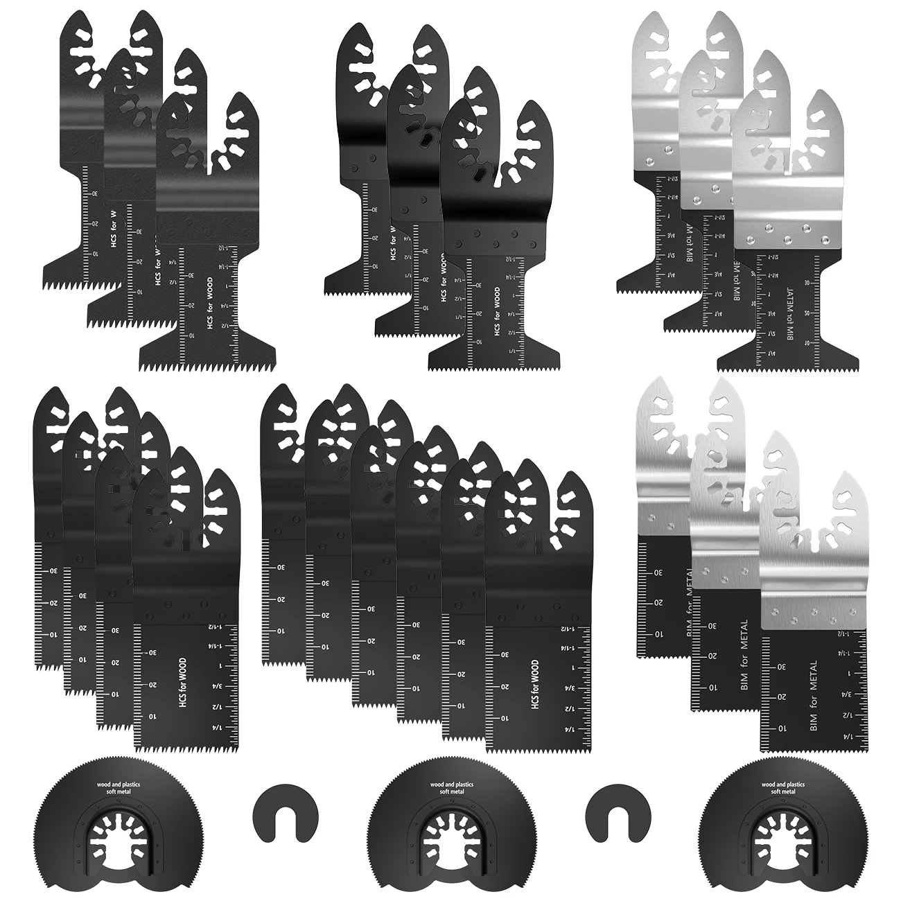 27pcs 27 шт. многофункциональное биметаллическое прецизионное пильное лезвие Осциллирующий Мультитул пильный диск для реноватора электроинструмент для резки мультимастер инструменты - Цвет: 27pcs