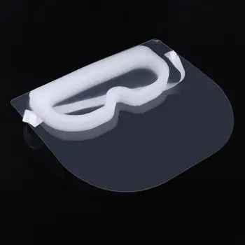 

1set Transparent Face Mouth Mask Baffle Block Anti Droplet Fog Dust-proof Eye Protector Full Face Covering Mask Visor Shield
