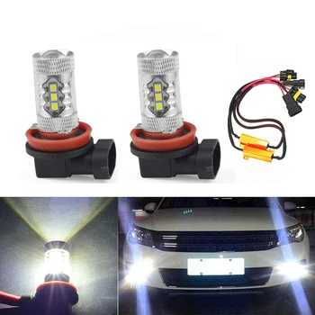 

2x 9006/HB4 Car Canbus Bulbs Reflector Mirror Design Fog Lights No Error For Volkswagen Golf 6 MK6 Scirocco T5 Transporter