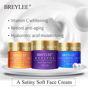 

BREYLEE Face Cream Hyaluronic Acid Moisturizing Retinol Whitening Vitamin C Anti Wrinkle Acne Treatment Nourishing Skin Care 40g