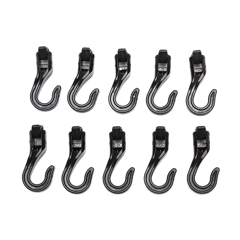 

10PCS Open End Cord Hooks Snap Boat Kayak Motorcycle Rope Buckle Camping Tent Hook For Bungee Shock Elastic Bungee Cord Straps