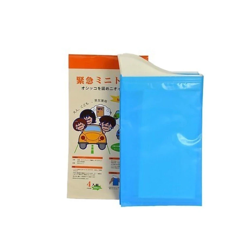 16pcs 600ml Outdoor Emergency Urine Bag Portable blue Pee Bags Disposable Car Travel Urinate Bags Mini Toilet Child Adult unisex