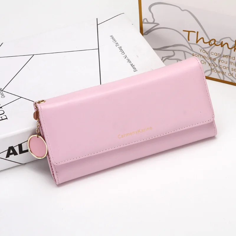 1 pink Новые модные женские кошельки, длинный стильный многофункциональный кошелек, кошелек из искусственной кожи, женский клатч, держатель для карт - Цвет: 1 pink