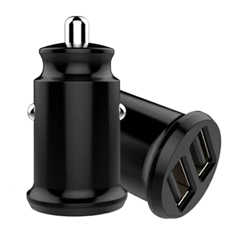 Car Mini Dual USB Car Charger For Phone 5V 3.1A Auto Charger Adapter Car-Charger For Mobile Phone Tablet 2 Port Car Charging