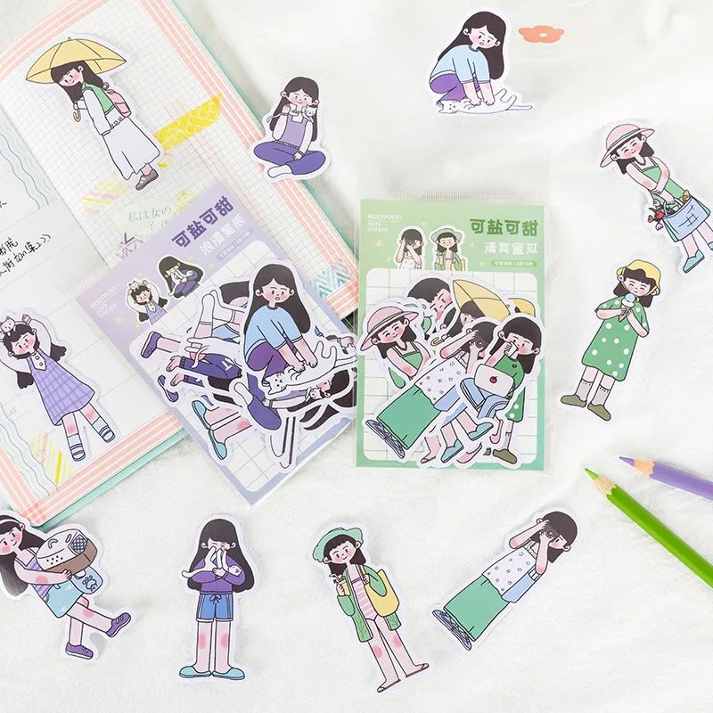 1 компл./лот Kawaii канцелярские наклейки милые персонажи планировщик декоративные