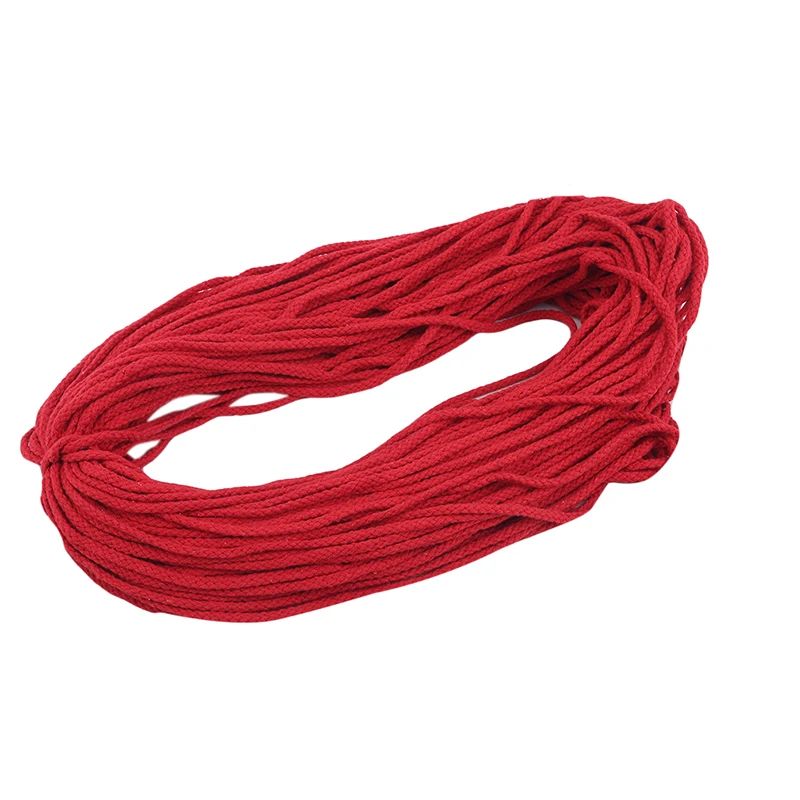 Red DIY ремесло макраме тканая Веревка плетеная хлопковая веревка витой шнур веревка домашний текстиль аксессуары ремесло подарок - Цвет: Red