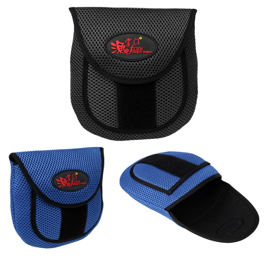 Mesh Cloth Fly Fishing Reel Storage Bag Protective Cover Case Pouch Reel Holder Protector