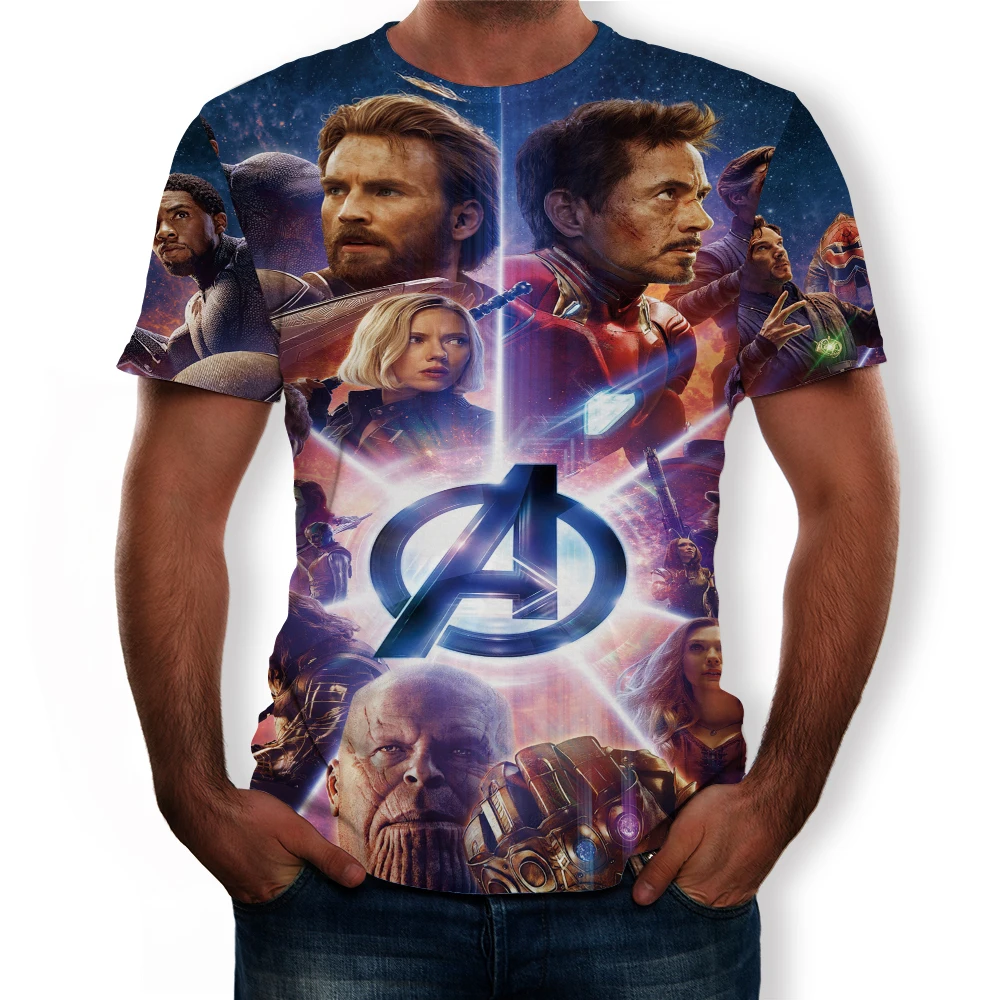 Avengers Movie Hero 3D T Shirt Casual O Neck Summer Short Sleeve T Shirt Fashion Street 2