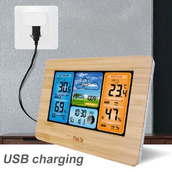 

Digital Alarm Clock Wake Up Projector Full Touch Screen Office Plastic TS-3310 Wireless Weather Station Livingroom Backlight
