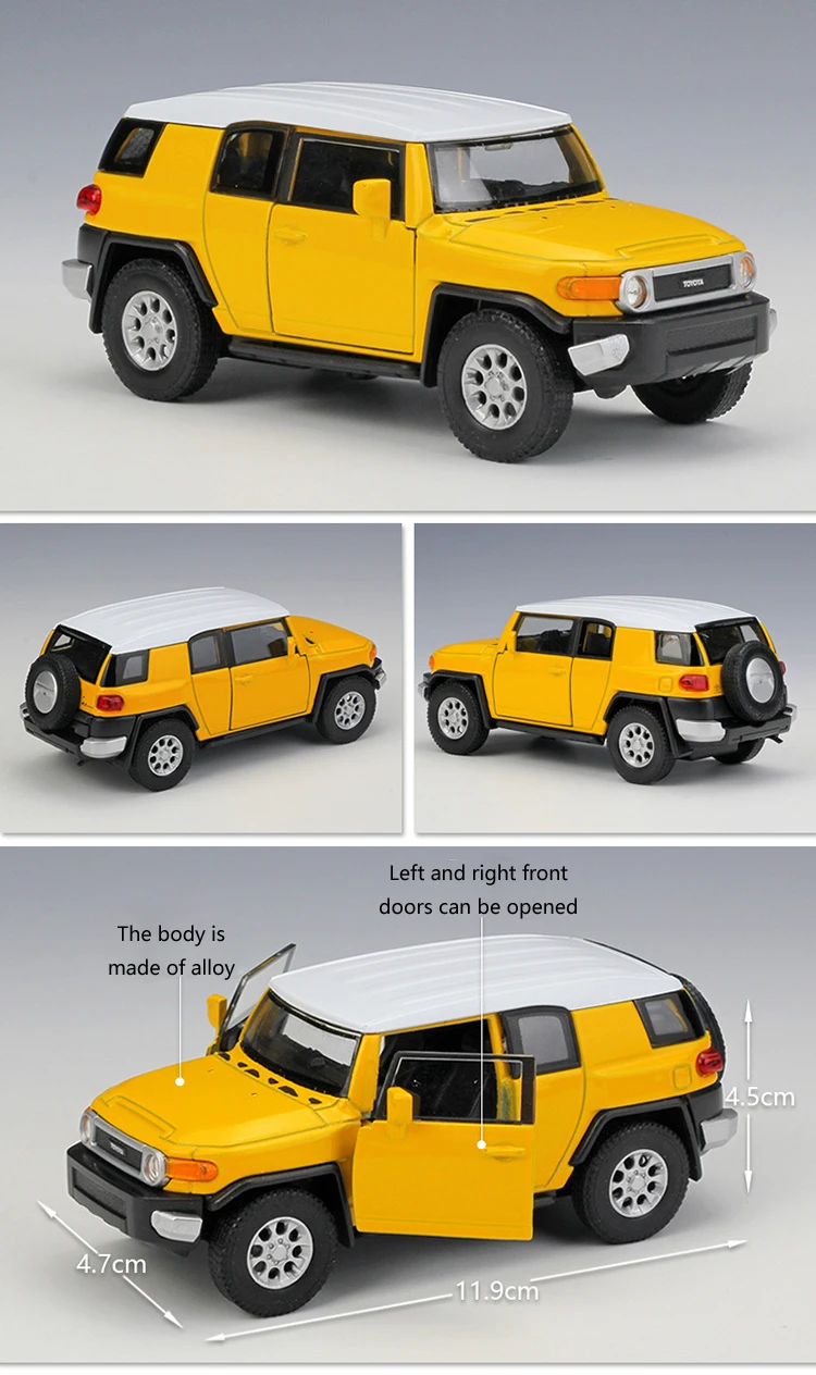 Welly литья под давлением 1:36 Масштаб симулятор Toyota FJ внедорожник внедорожная модель автомобиля оттягивающийся автомобиль металлический сплав игрушка автомобиль для детей Коллекция подарков