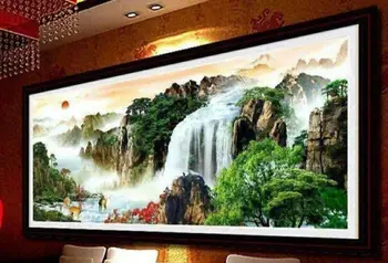 

big DIY 5d Diamond Cross stitch Sets,Diamond Embroidery Chinese waterfall DIamond mosaic Patterns welcome tree Cross-Stitch N921